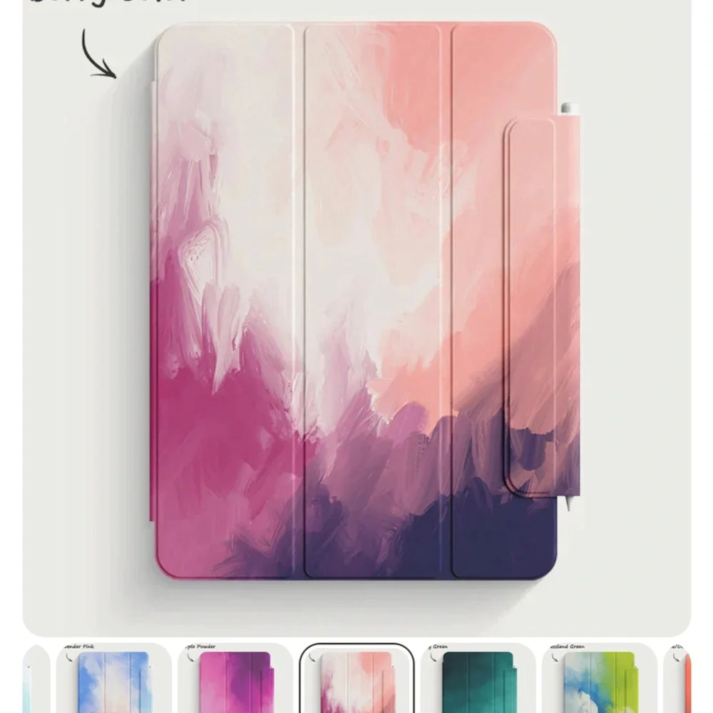 Elegant Pink and Purple iPad Cover
